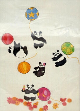 Vintage Crewel Kit Happy Landings Spinnerin Stitchery #ST 1066 Panda NOS Sealed